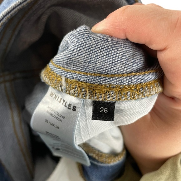 WHISTLES High Rise Straight Leg Jeans Blue Size 26 / MX 28 - Picture 8 of 9